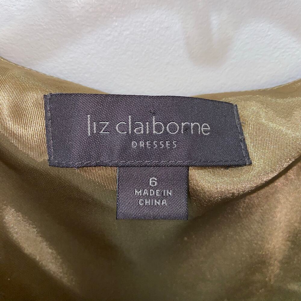 Liz Claiborne Cheetah Print Short Sleeve Dress, 6, Ruffle Accents, Maxi Length - Picture 11 of 11